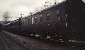 Wagon Ci-024-122 na stacji Sucha - Beskidzka, 1995.
Fot. T....